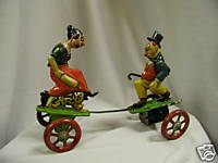 VINTAGE TIN WIND UP TOY MAGGIE & JIGGS GERMANY RARE